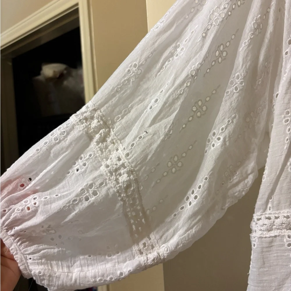 White Eyelet Blouse - Picture 2 of 6